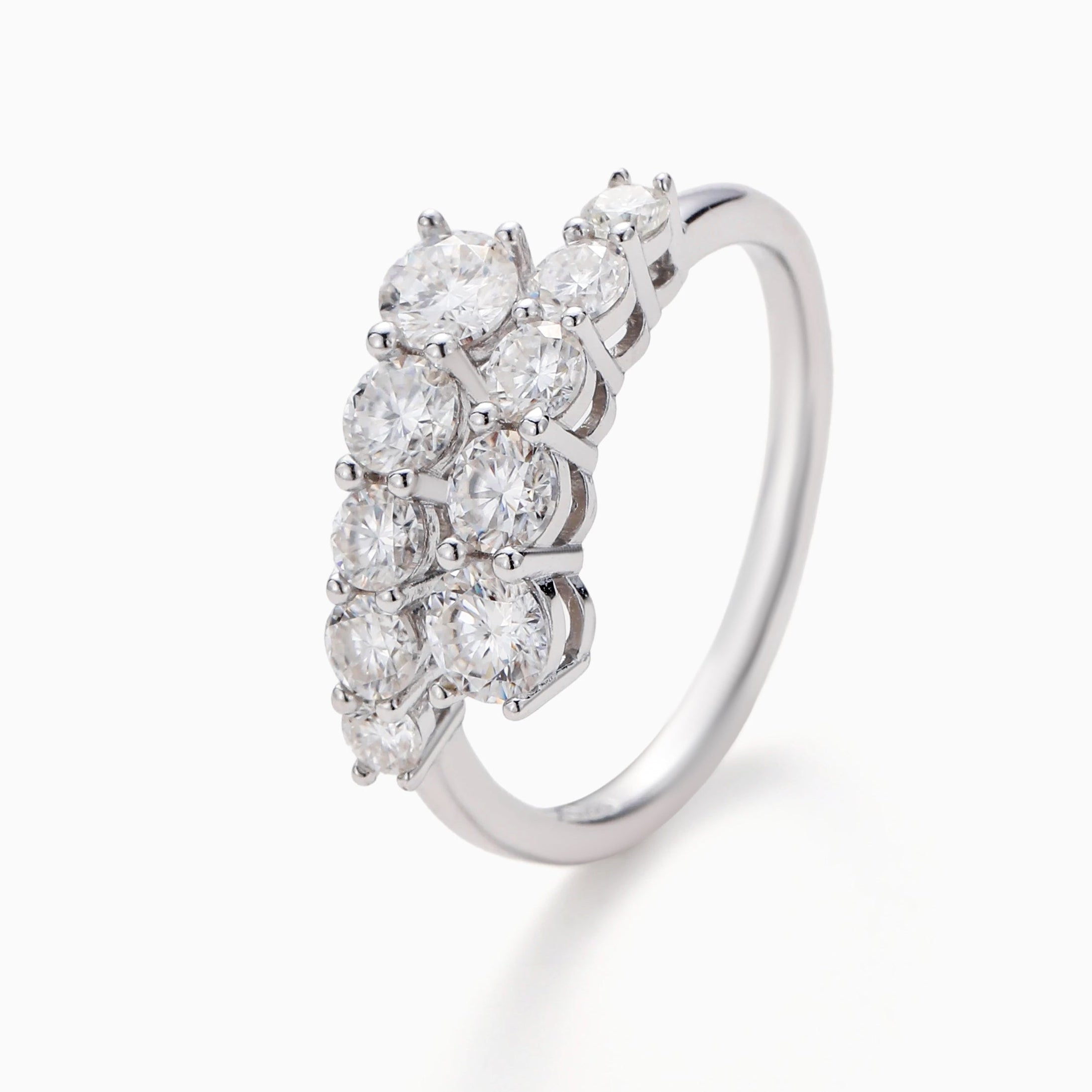 LUXURIOUS OVERLAPPING MOISSANITE RING