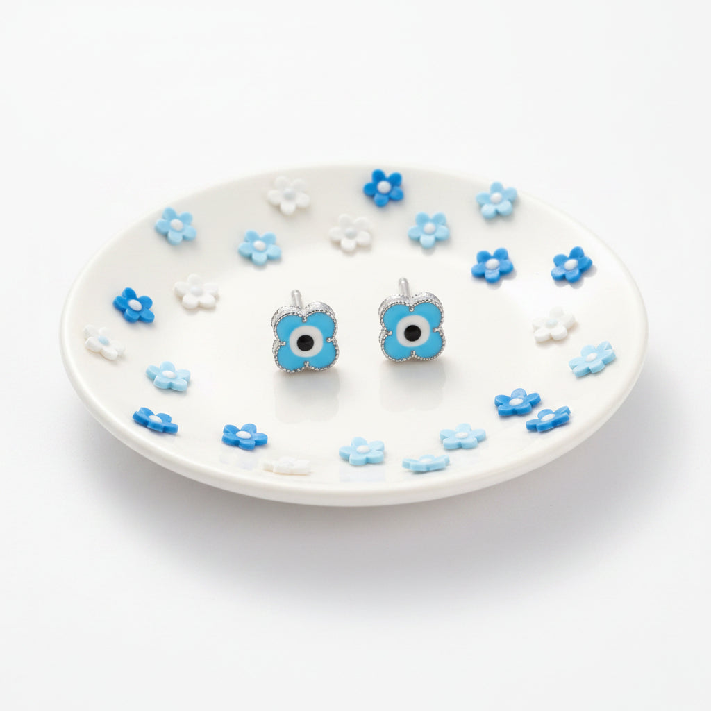 EYE IN A BLOOM S925 STUDS