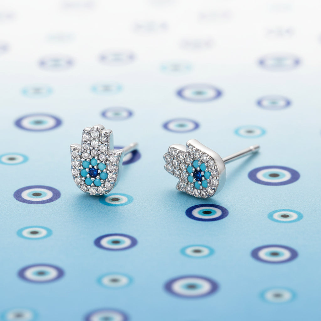 HAMSA BLOOM S925 STUDS