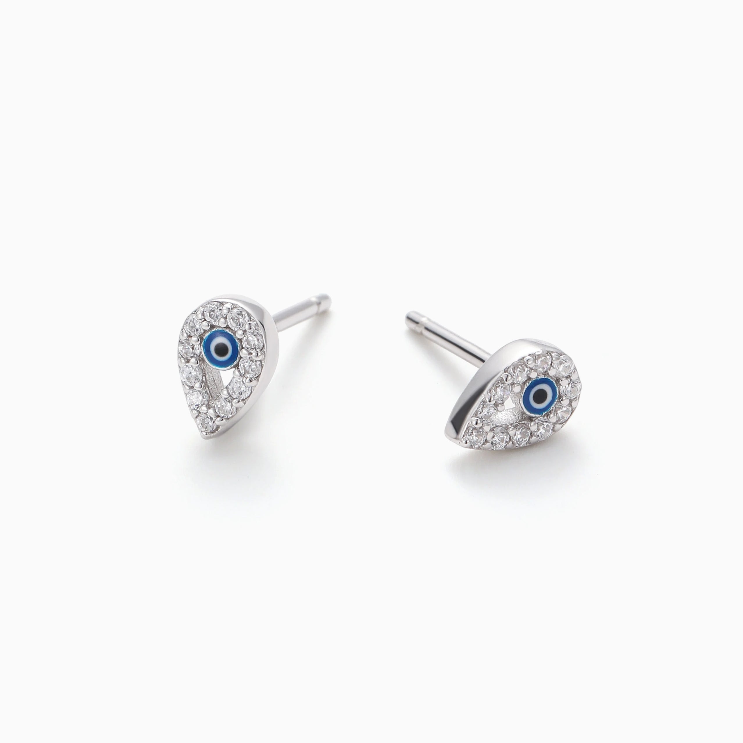 MINI OCEAN BLUE EVIL EYE S925 STUDS