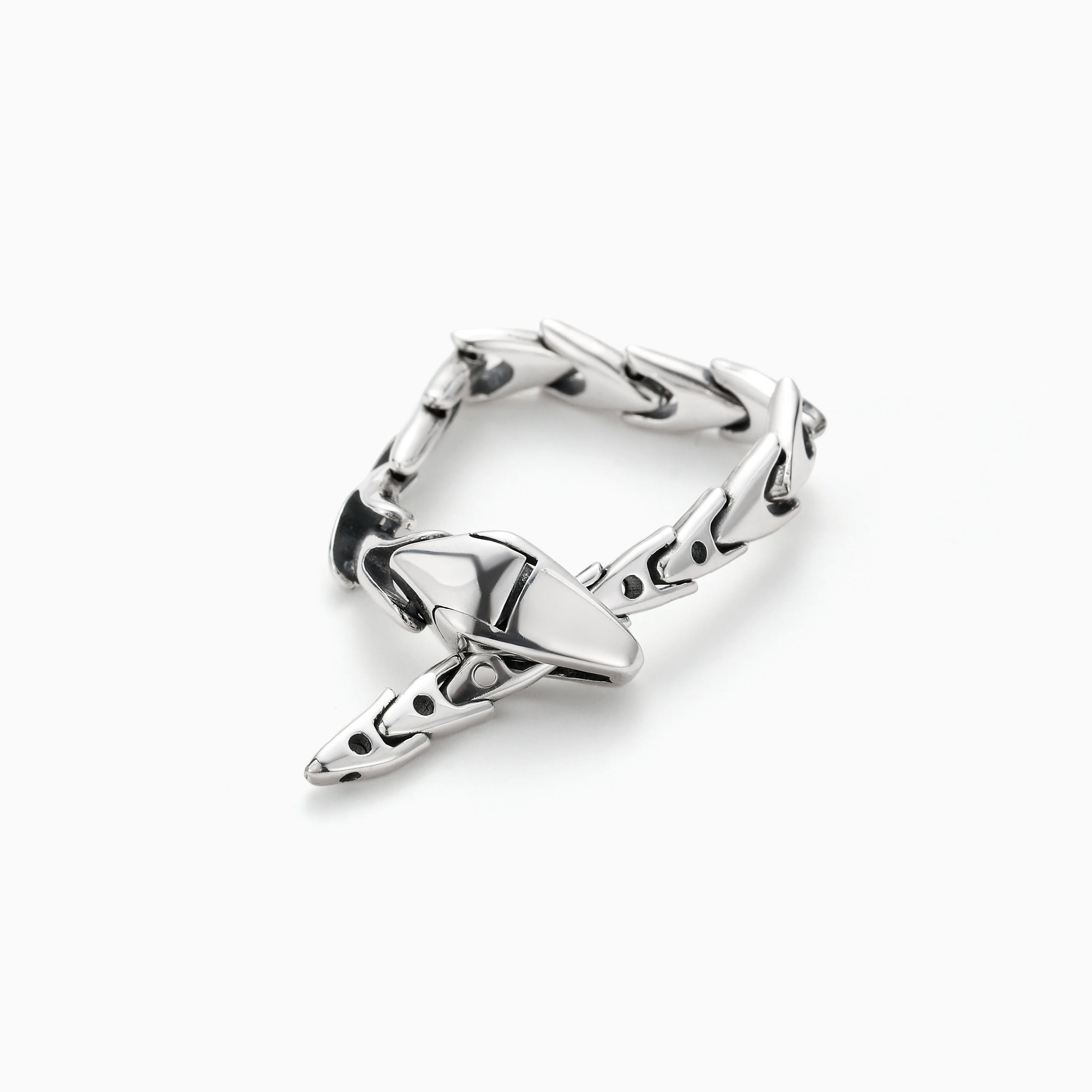 DESIGN MINDED BENDABLE SNAKE STERLING SILVER RING
