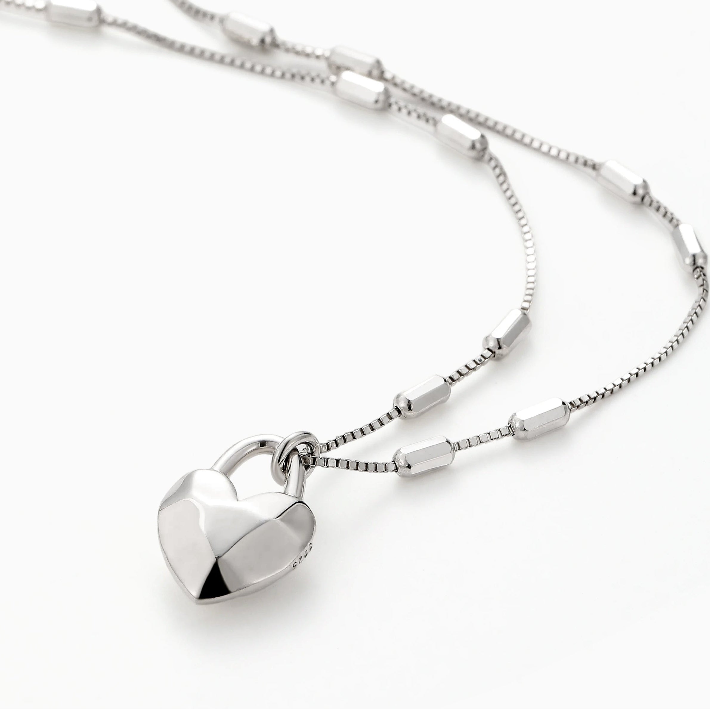 FACETED HEART PENDANT