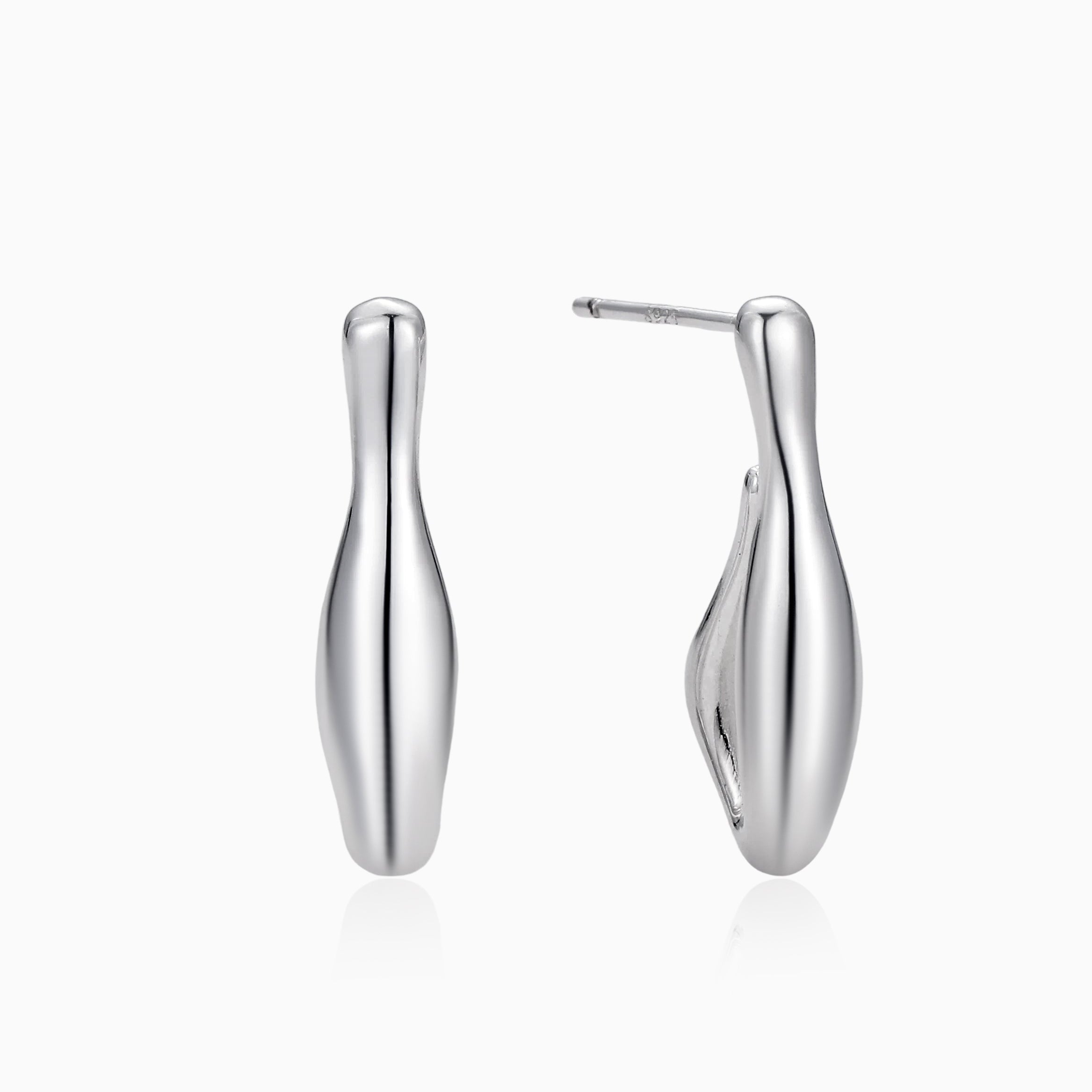LIQUID SILVER FORM STUDY LADY SILHOUETTE HOOPS