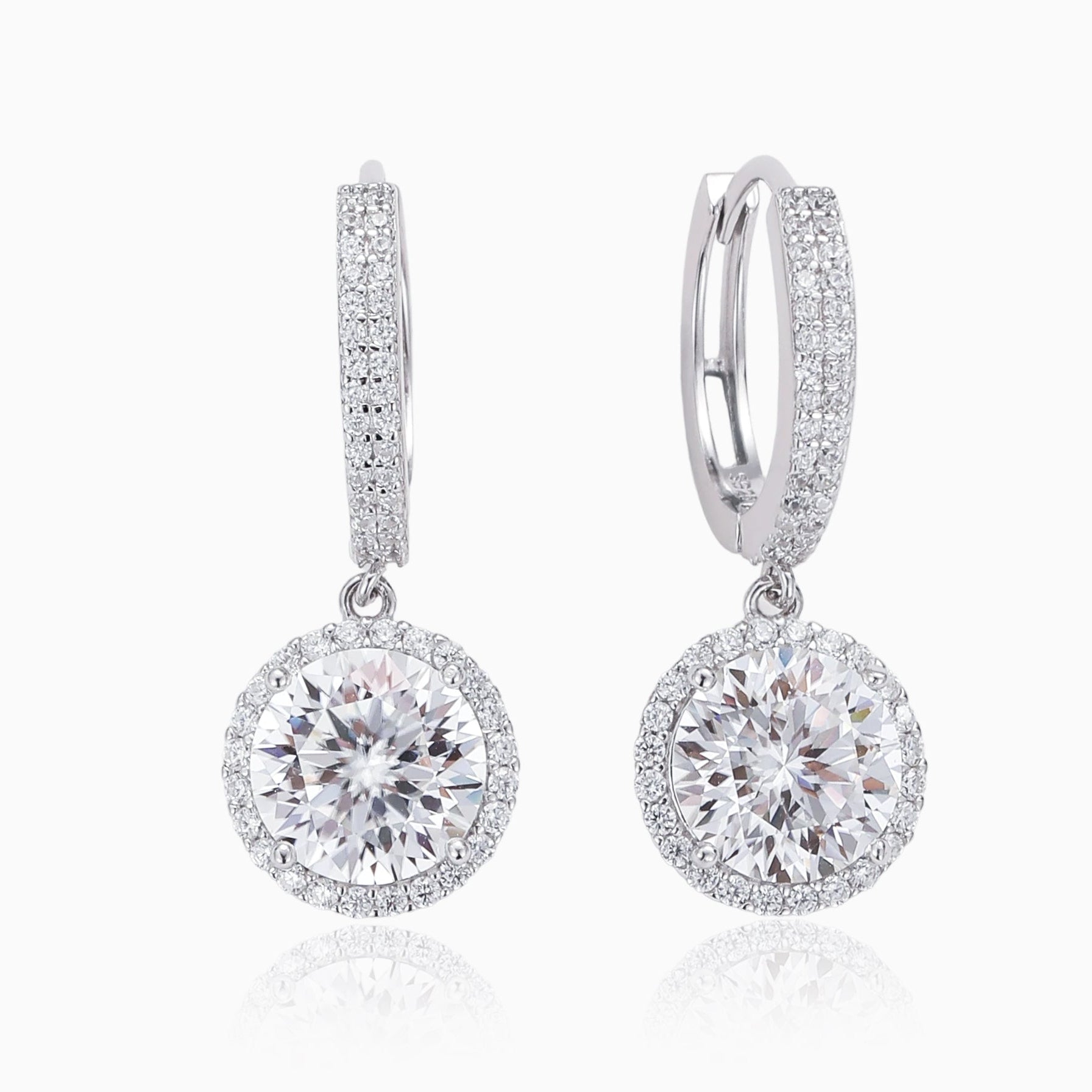 2 CARAT MOISSANITE HOOP EARRINGS S925 STERLING SILVER