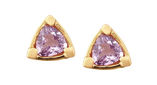 Trillium Cut Amethyst Vermeil Gold On Silver Earrings