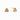 Trillion Cut Citrine Stud Earrings, Gold Vermeil