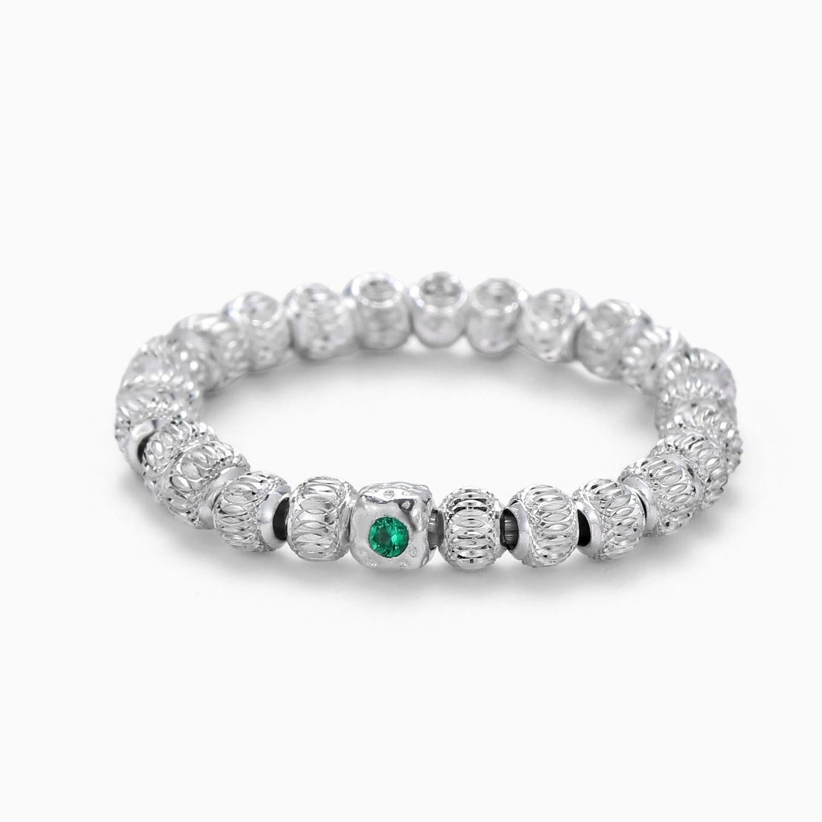 LASER CUT 925 sterling SILVER BEAD COMFORT RING